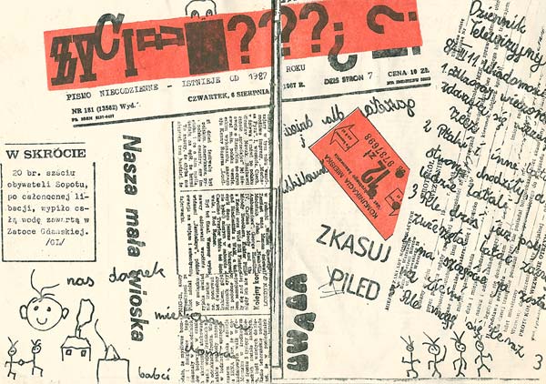 geometryczna teoria postrzegania, 1987, zin, ziny, ziny z lat osiemdziesiątych, spam-art, mail art, Dębki, Dębki w latach osiemdziesiątych